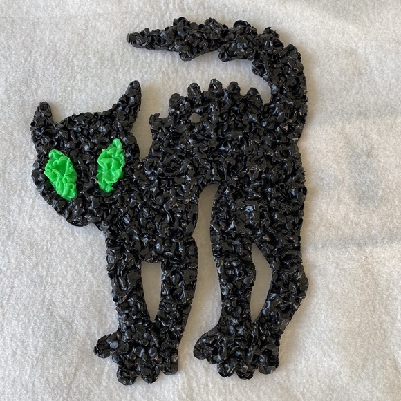 Melted Plastic Popcorn 2 Cats Vintage - Picture 5 of 6